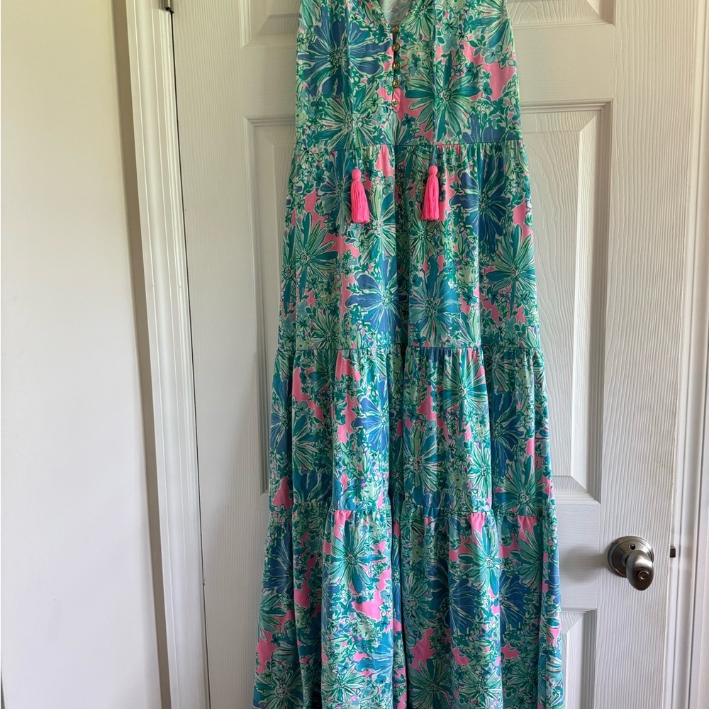 Lilly Pulitzer Malone Maxi Dress in Soleil Pink Good Hare Day